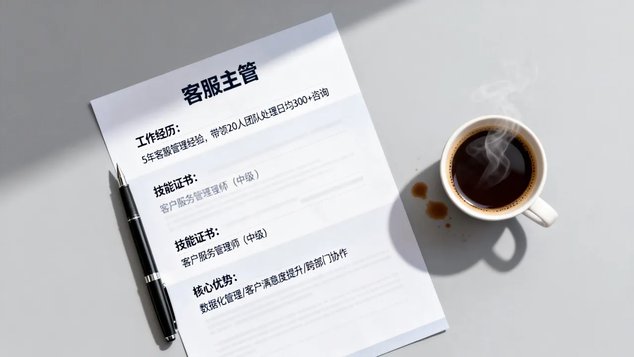 客服主管简历怎么写，如何编写才能提高求职通过率？-图2