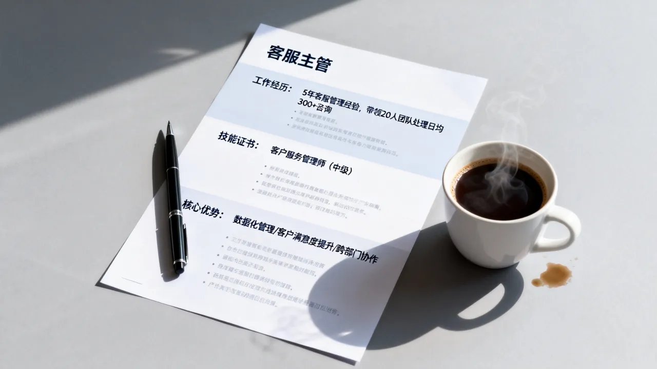 客服主管简历怎么写，如何编写才能提高求职通过率？-图3