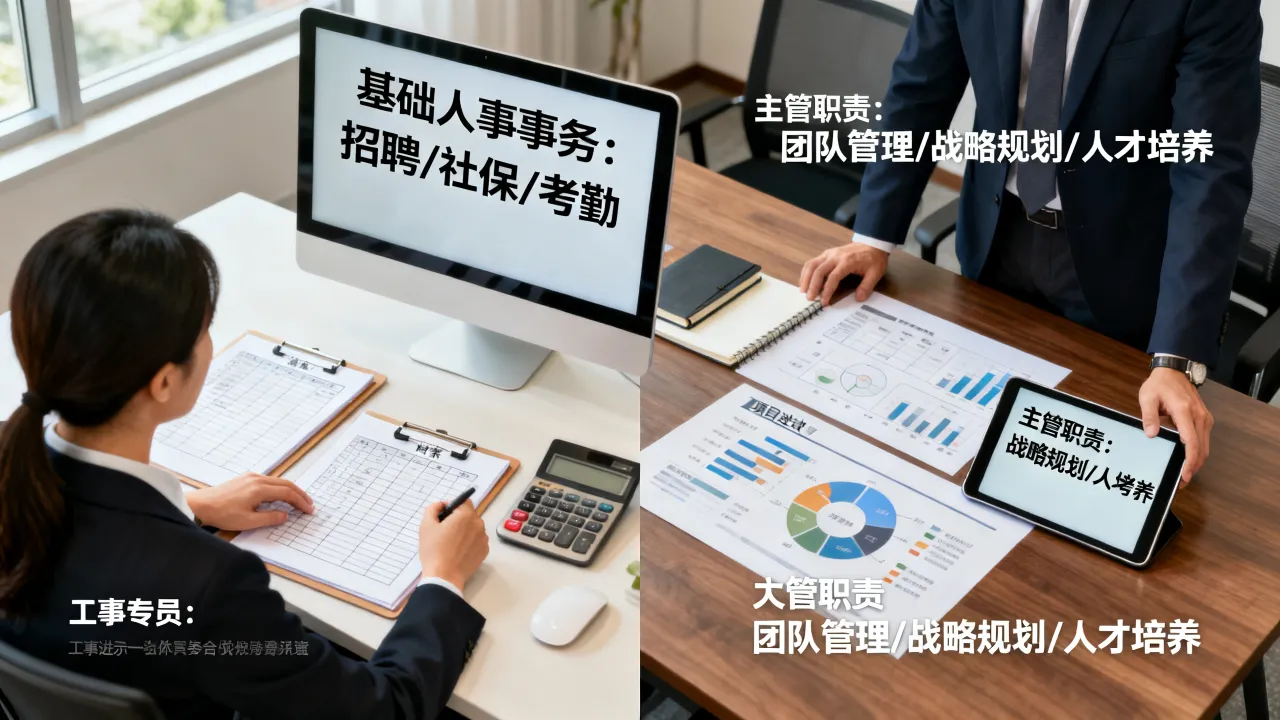 人事主管和人事的工作内容有什么区别?哪个更有发展?