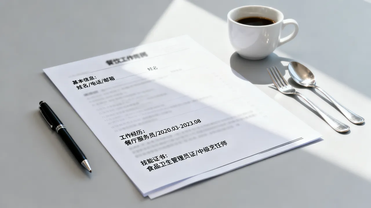 餐饮工作简历怎么写好？餐饮简历模板范文有哪些？-图1