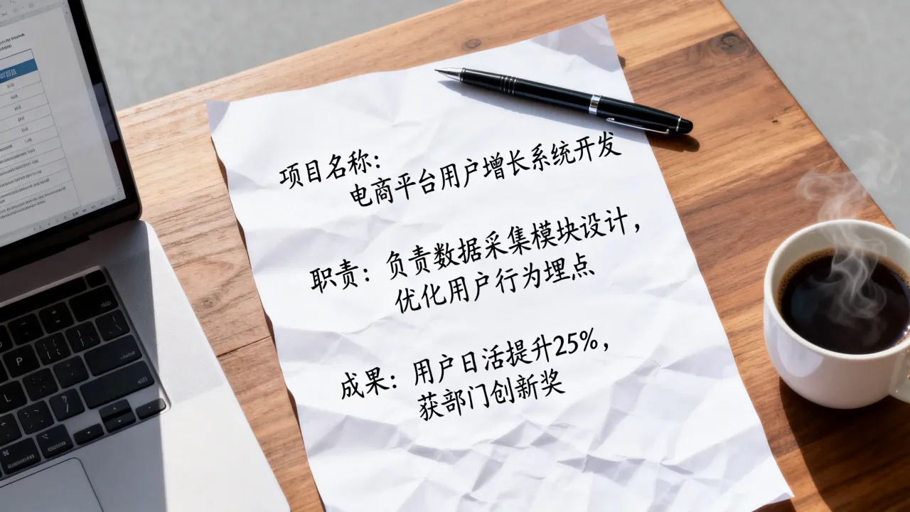 简历项目简介怎么写,简历中项目经验如何描述更吸引HR?-图3 简历项目简介怎么写,简历中项目经验如何描述更吸引HR?-图3