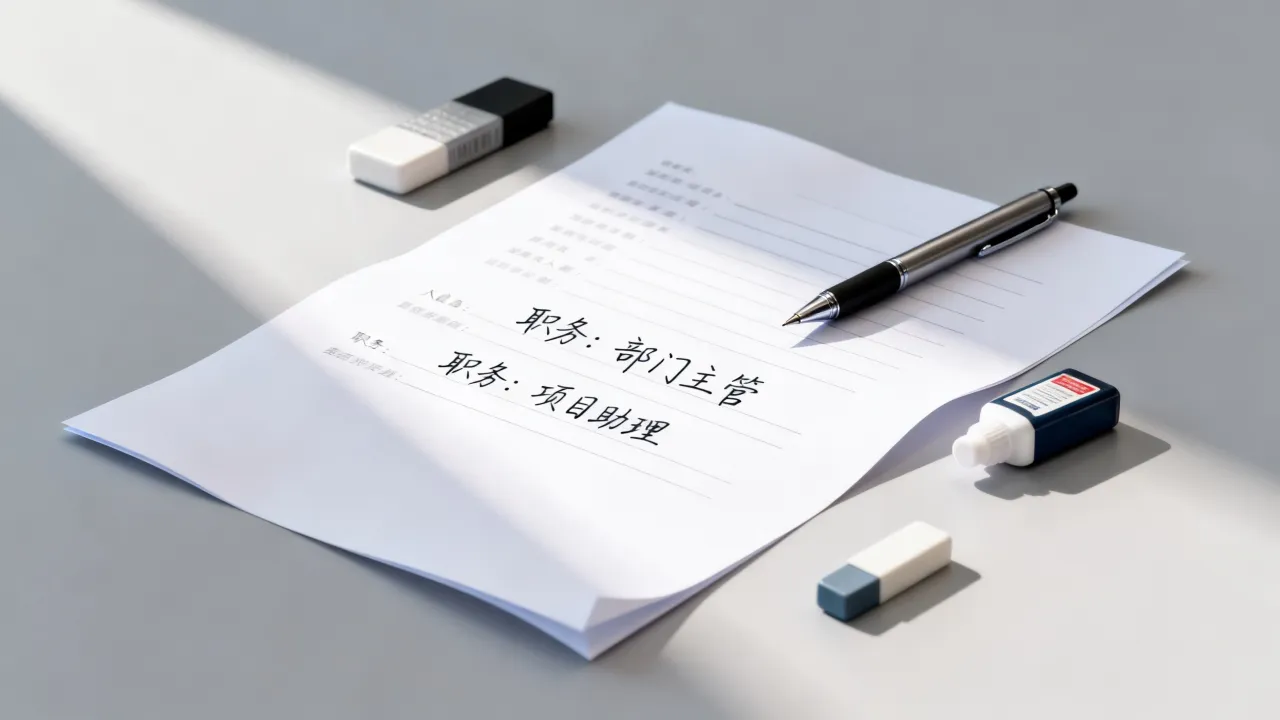 简历中职务怎么写,简历上的职务一栏到底该怎么填写