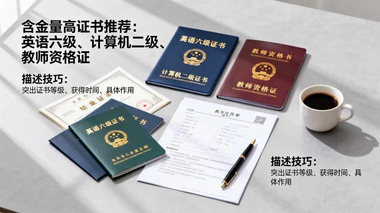 简历所获证书怎么写?含金量高证书推荐,简历证书描述技巧-图2 简历所获证书怎么写?含金量高证书推荐,简历证书描述技巧-图2
