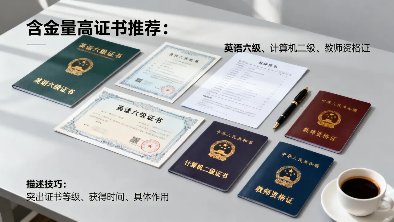 简历所获证书怎么写?含金量高证书推荐,简历证书描述技巧-图3 简历所获证书怎么写?含金量高证书推荐,简历证书描述技巧-图3