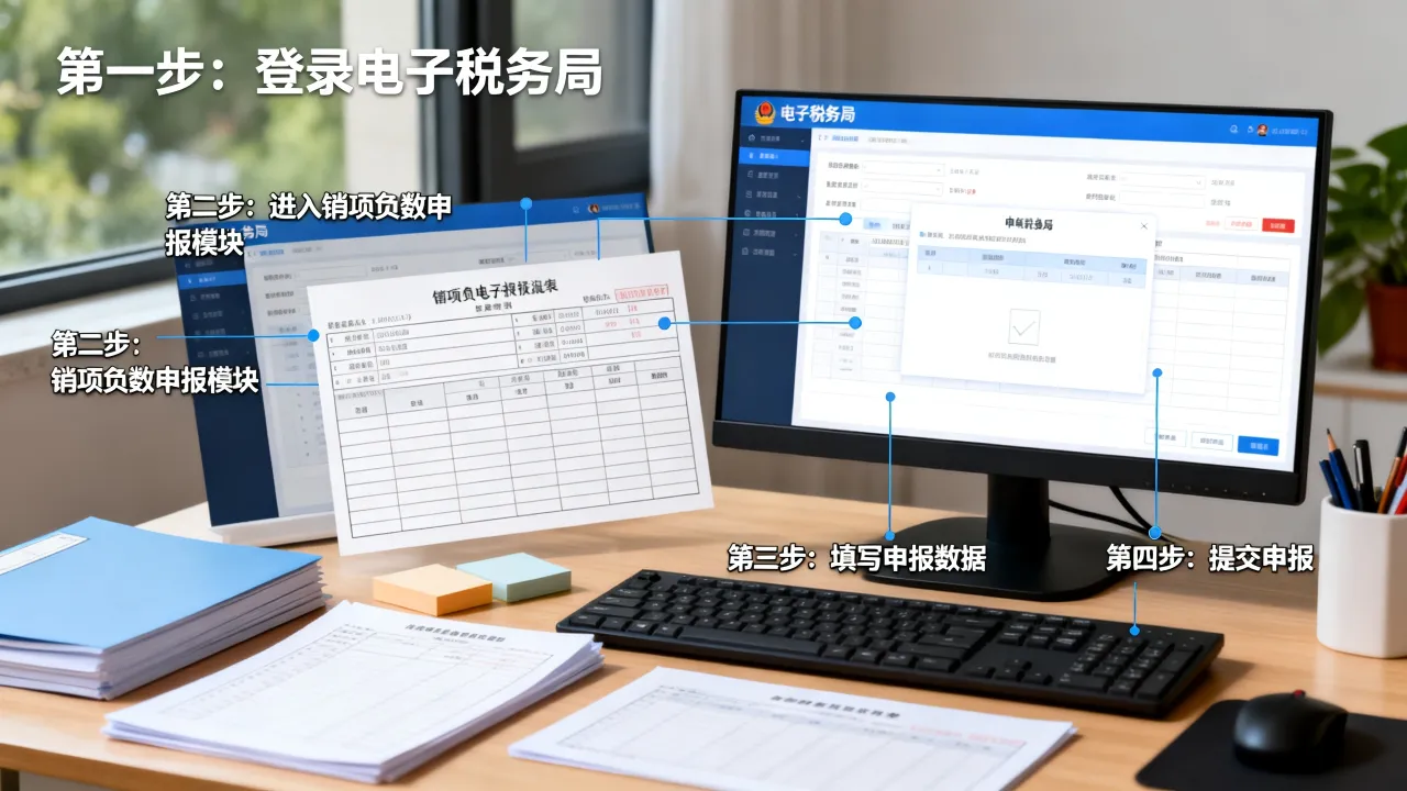 销项负数如何申报,销项负数申报流程有哪些步骤-图1 销项负数如何申报,销项负数申报流程有哪些步骤-图1