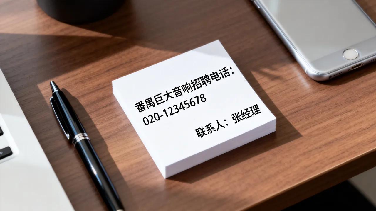 番禺巨大音响招聘电话是多少，怎么联系招聘负责人？-图1