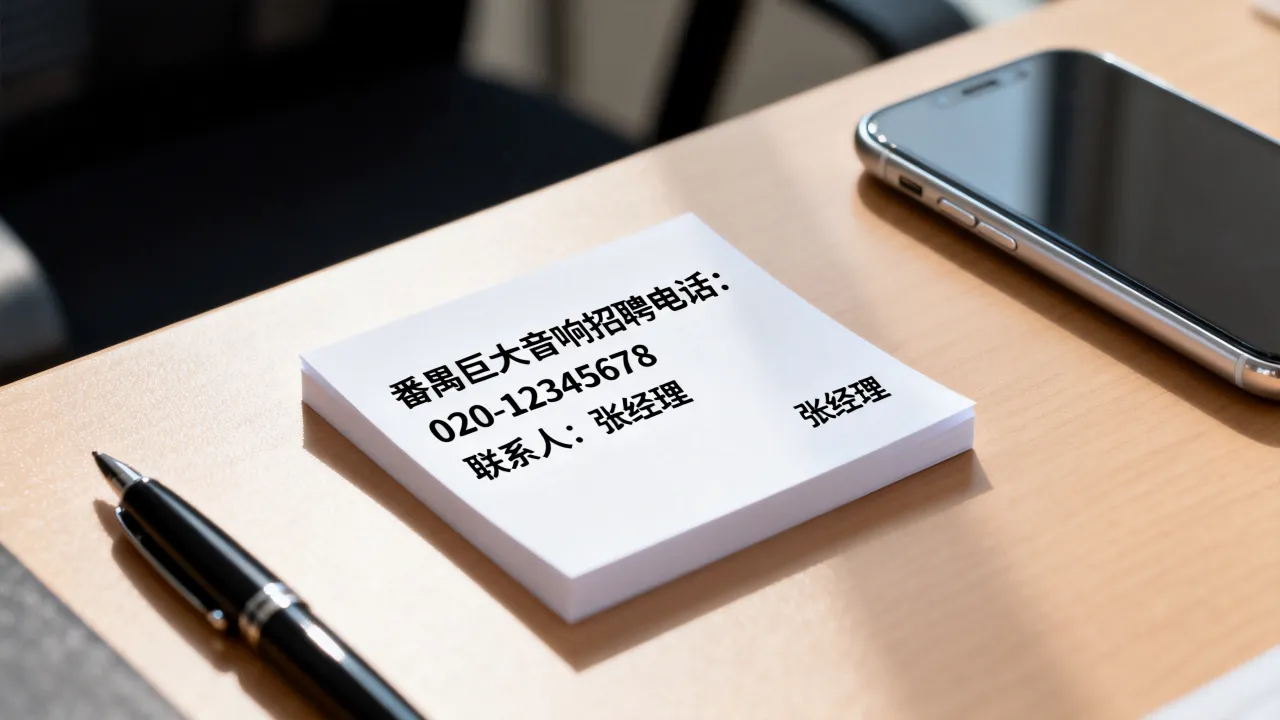 番禺巨大音响招聘电话是多少，怎么联系招聘负责人？-图3