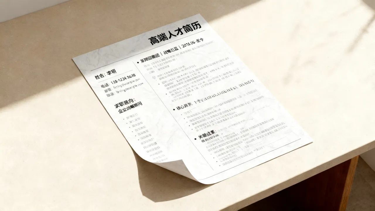 高端人才简历怎么写,高端人才简历怎么写才能吸引HR?-图1 高端人才简历怎么写,高端人才简历怎么写才能吸引HR?-图1
