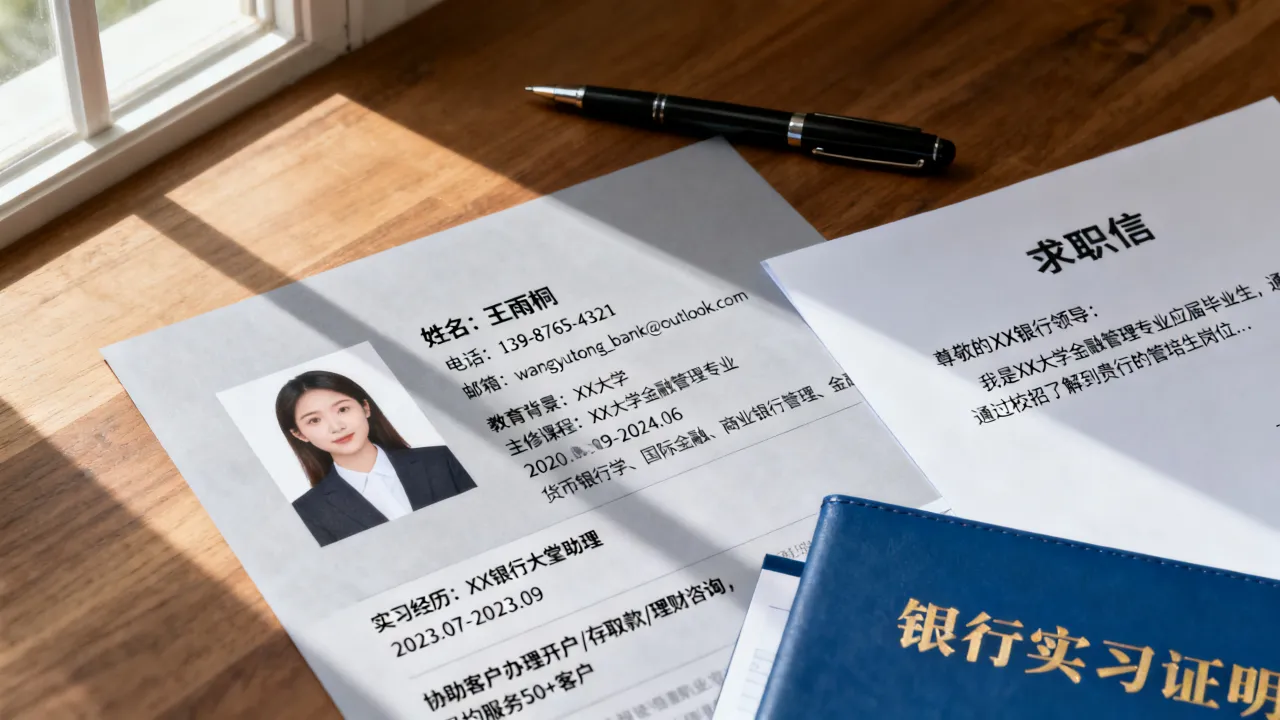 应聘银行怎么写简历，应届生无经验求职信模板-图2