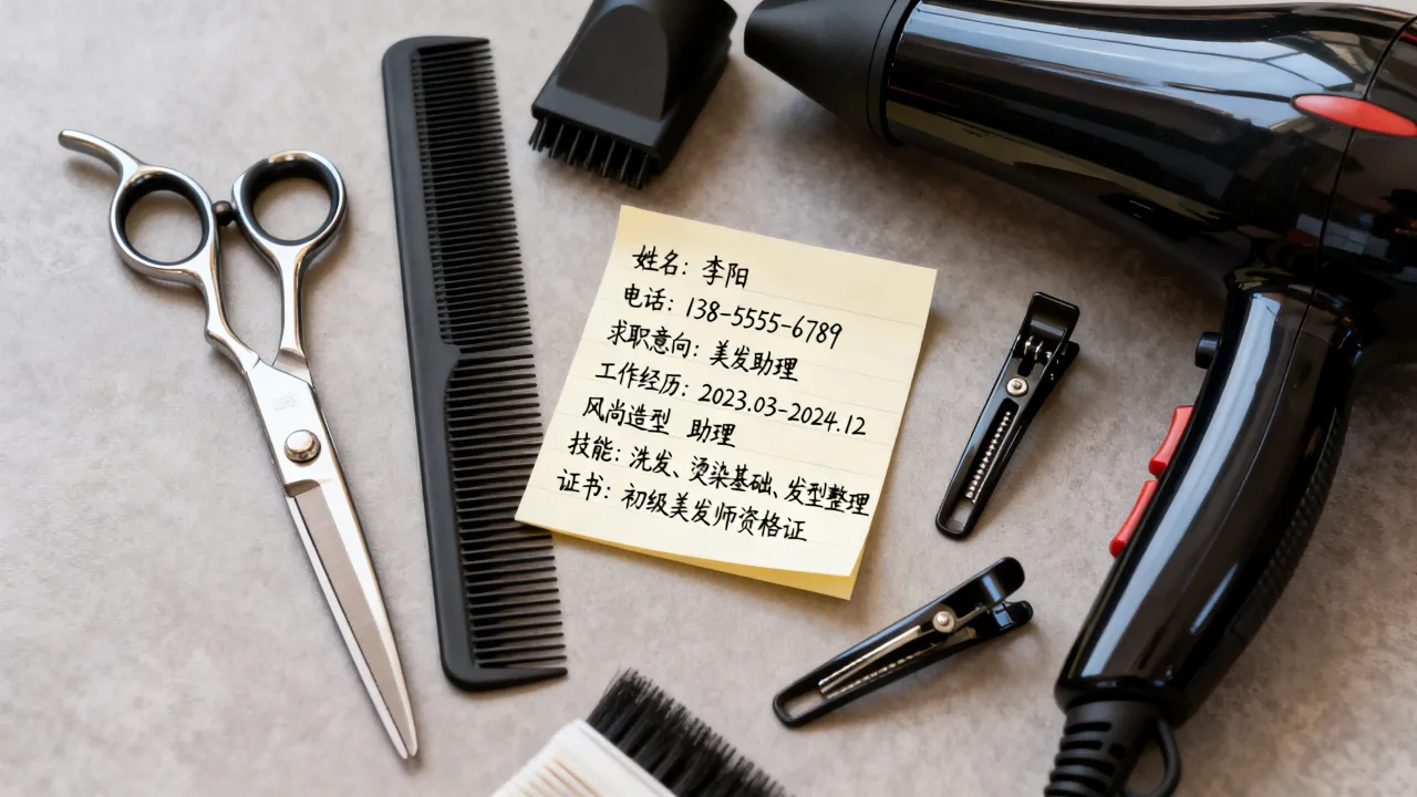 美发助理简历怎么写,美发助理简历范文模板有哪些?-图1 美发助理简历怎么写,美发助理简历范文模板有哪些?-图1