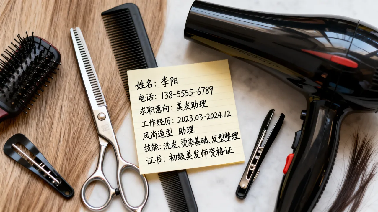 美发助理简历怎么写,美发助理简历范文模板有哪些?-图3 美发助理简历怎么写,美发助理简历范文模板有哪些?-图3
