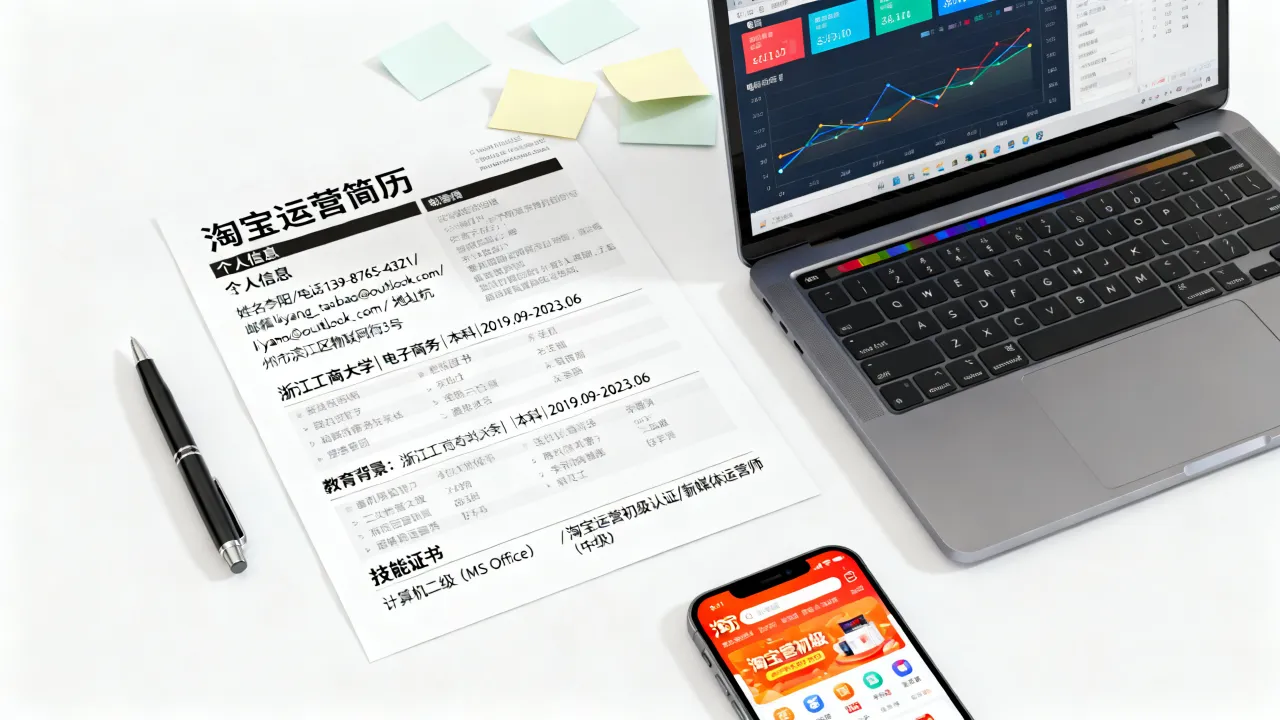 淘宝运营简历怎么写,零经验怎么成功应聘淘宝运营?