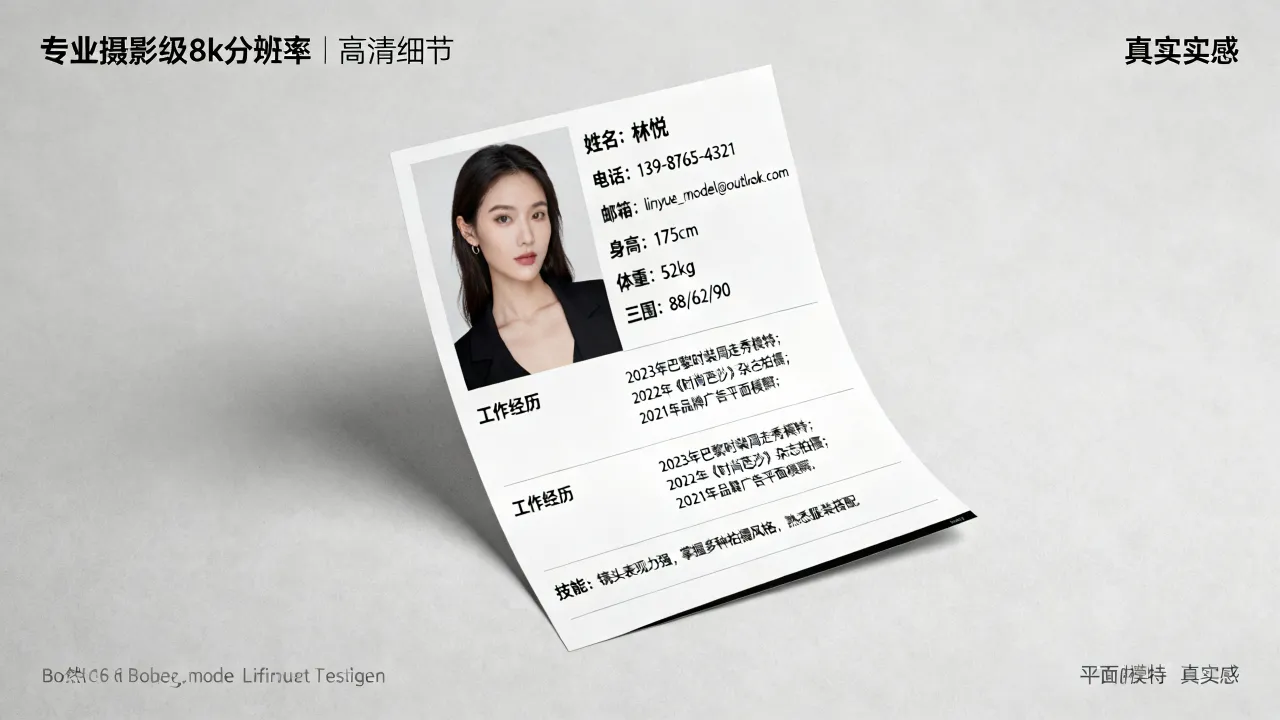 平面模特简历怎么写才能吸引人?平面模特简历模板范文-图3 平面模特简历怎么写才能吸引人?平面模特简历模板范文-图3