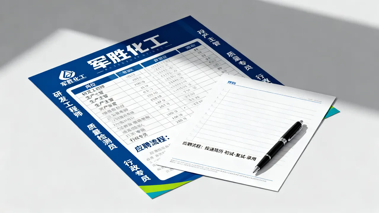 军胜化工招聘信息有哪些岗位?怎么应聘?-图1 军胜化工招聘信息有哪些岗位?怎么应聘?-图1