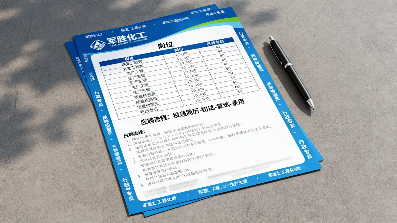 军胜化工招聘信息有哪些岗位?怎么应聘?-图3 军胜化工招聘信息有哪些岗位?怎么应聘?-图3
