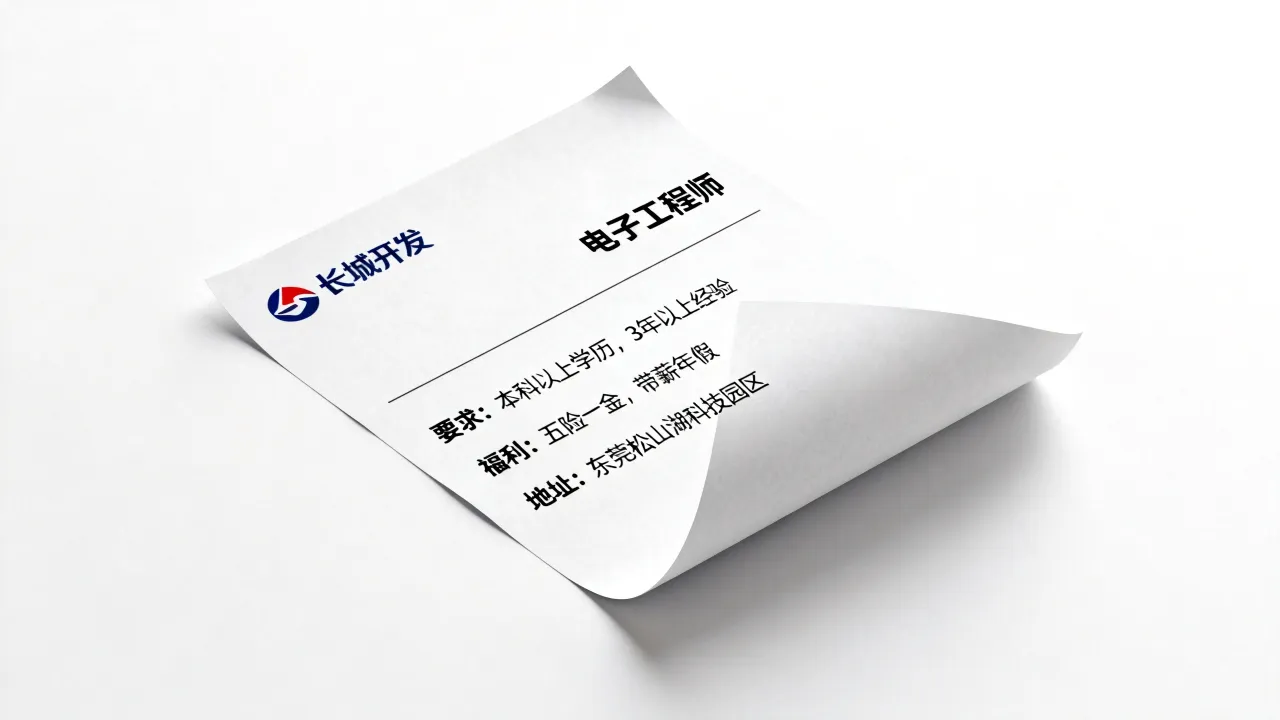 东莞长城开发招聘信息怎么样,值得去吗?-图1 东莞长城开发招聘信息怎么样,值得去吗?-图1