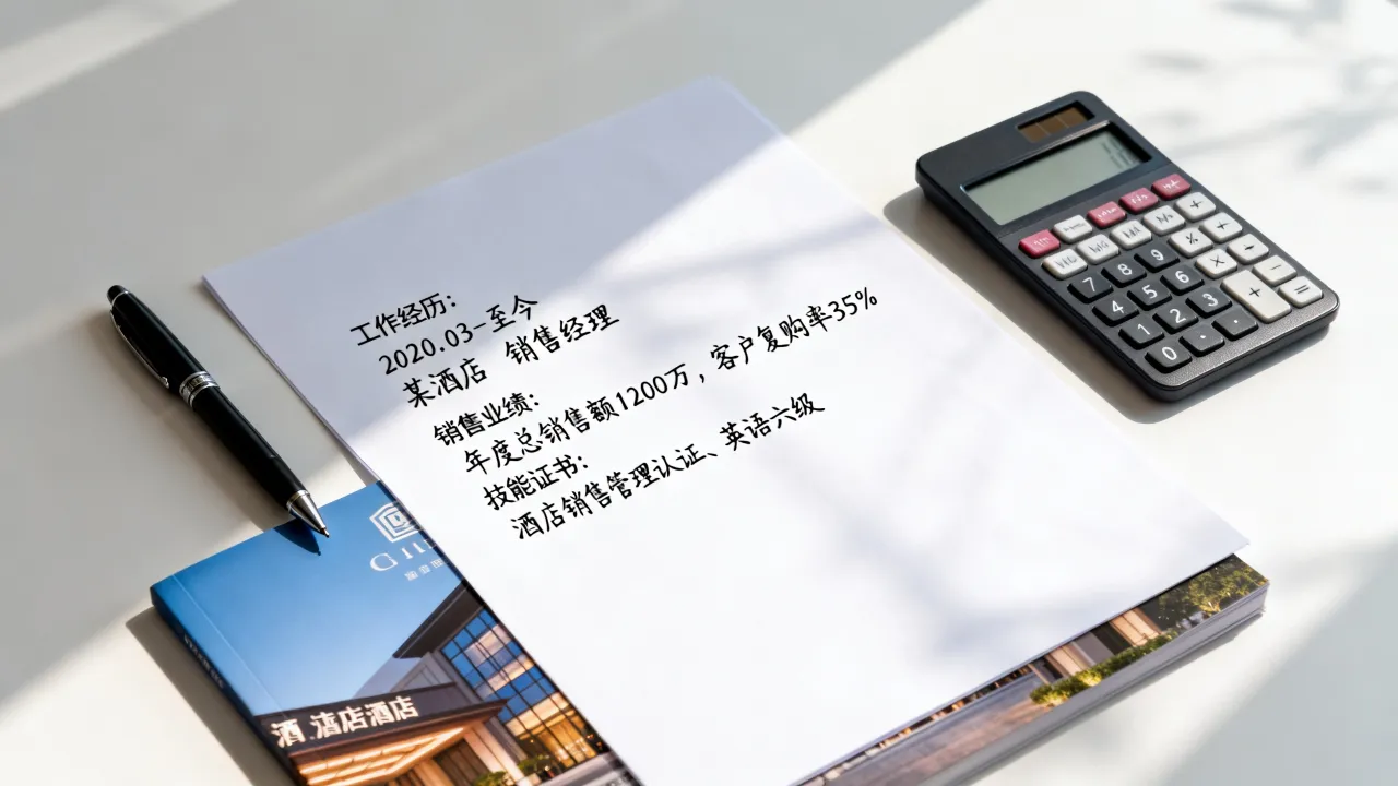 酒店销售的简历怎么写,有哪些吸引HR的简历写作技巧?-图1 酒店销售的简历怎么写,有哪些吸引HR的简历写作技巧?-图1