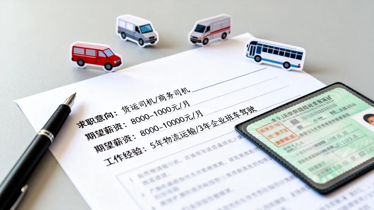 司机求职意向怎么写,怎么写好司机求职简历中的意向-图2 司机求职意向怎么写,怎么写好司机求职简历中的意向-图2