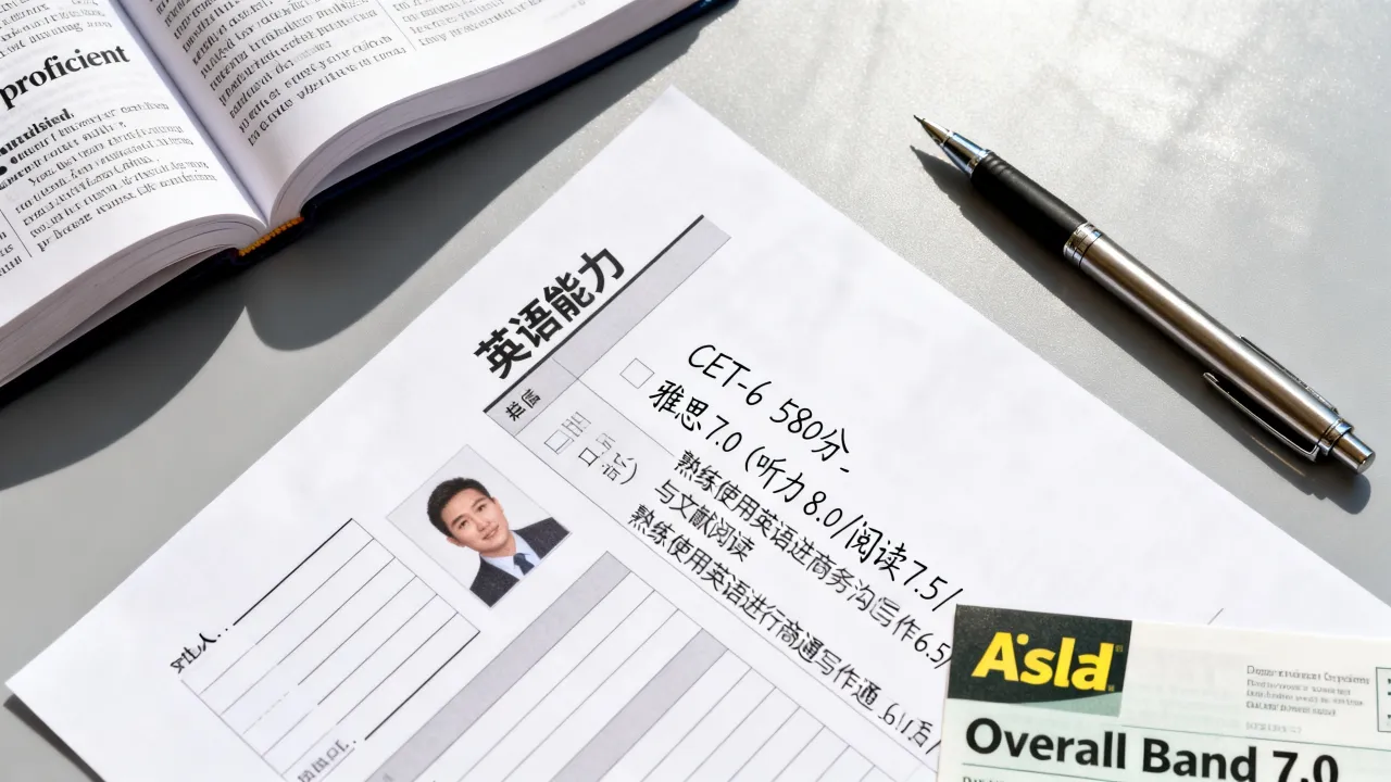 简历上英语能力怎么写,简历英语水平怎么填写?