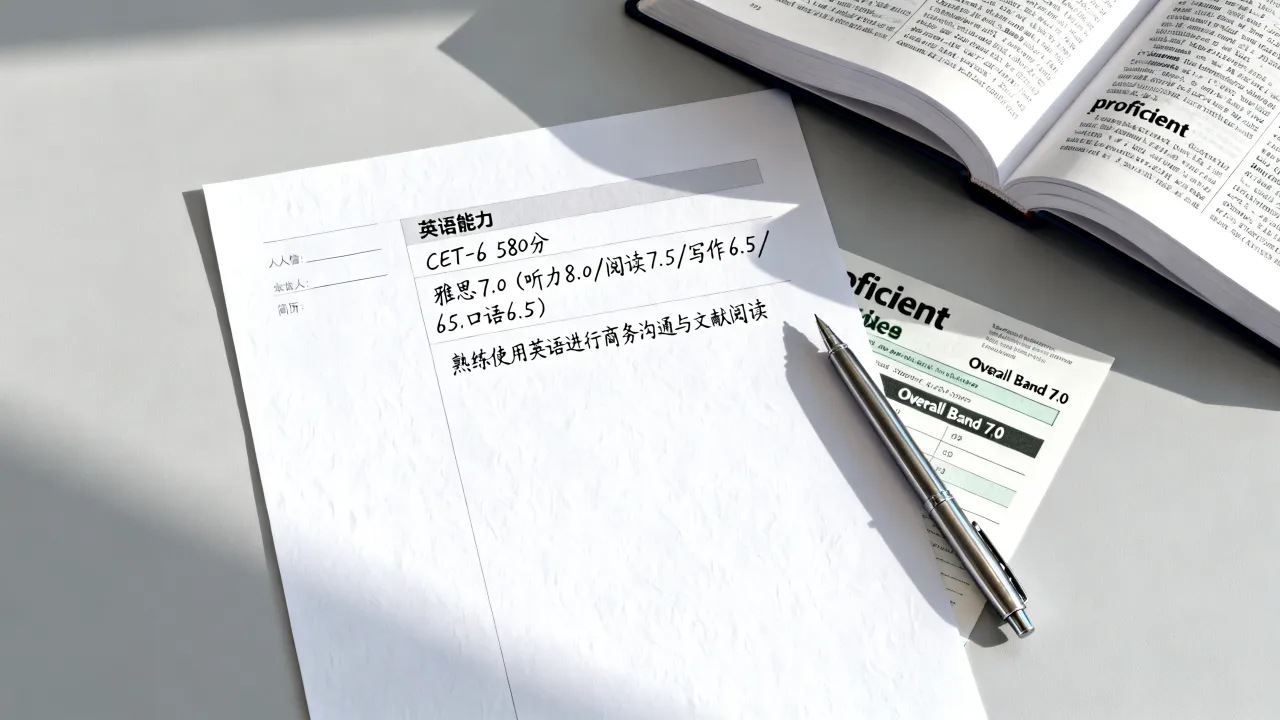 简历上英语能力怎么写,简历英语水平怎么填写?-图2 简历上英语能力怎么写,简历英语水平怎么填写?-图2