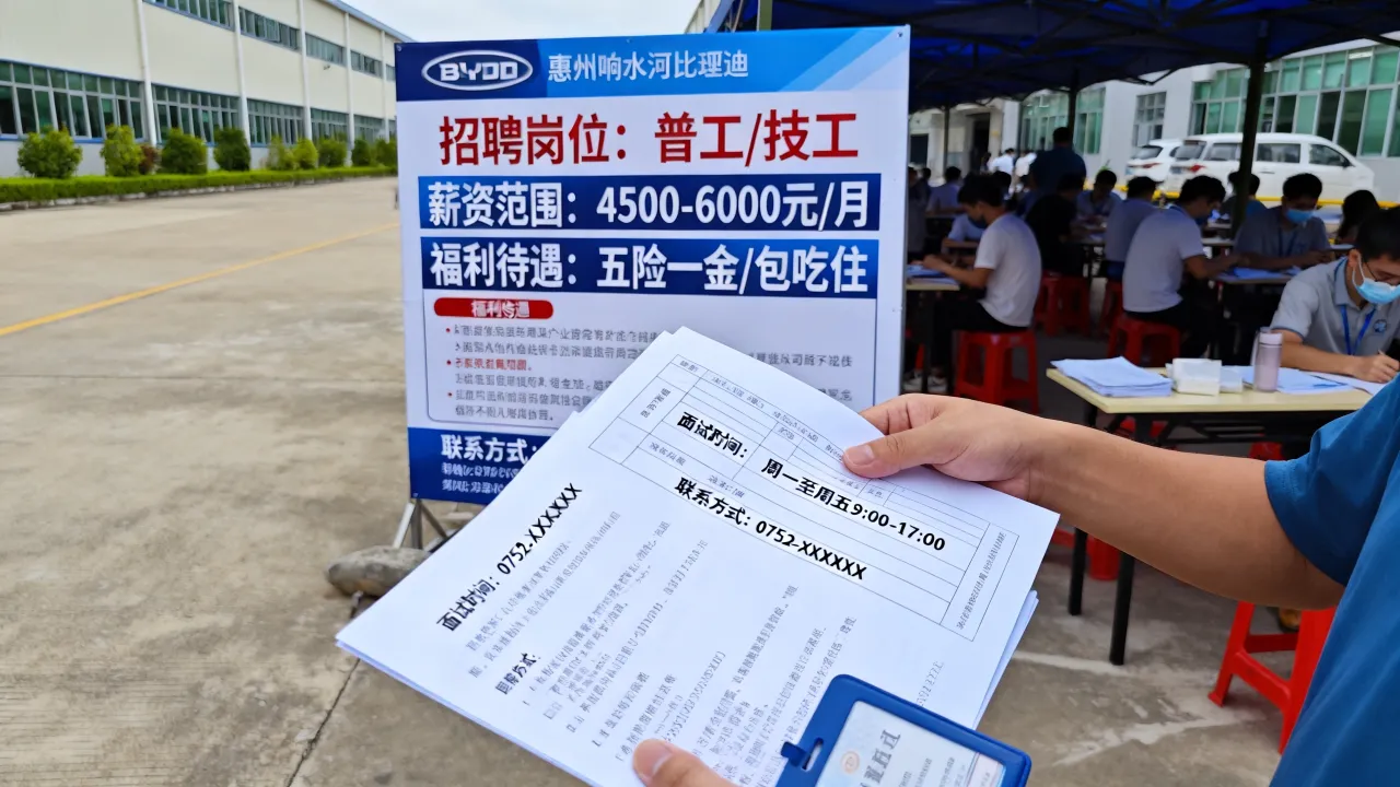 惠州响水河比亚迪招聘靠谱吗,工资待遇怎么样?-图1 惠州响水河比亚迪招聘靠谱吗,工资待遇怎么样?-图1