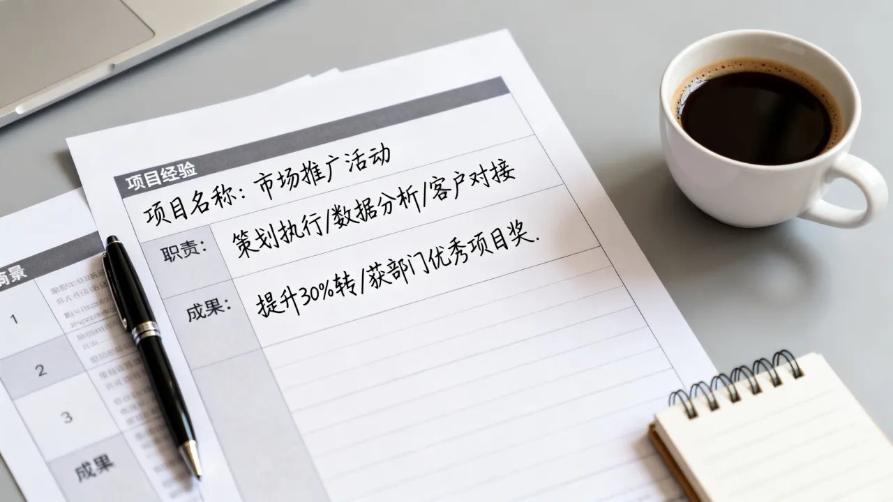 简历上项目经验怎么写?怎么写才能吸引HR注意?-图2 简历上项目经验怎么写?怎么写才能吸引HR注意?-图2