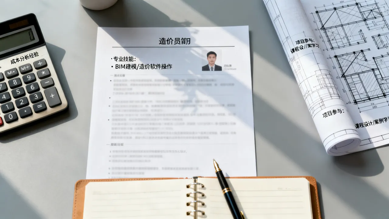 造价员简历怎么写？没有工作经验怎么突出优势？