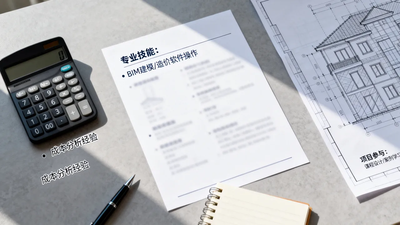 造价员简历怎么写?没有工作经验怎么突出优势?-图3 造价员简历怎么写?没有工作经验怎么突出优势?-图3