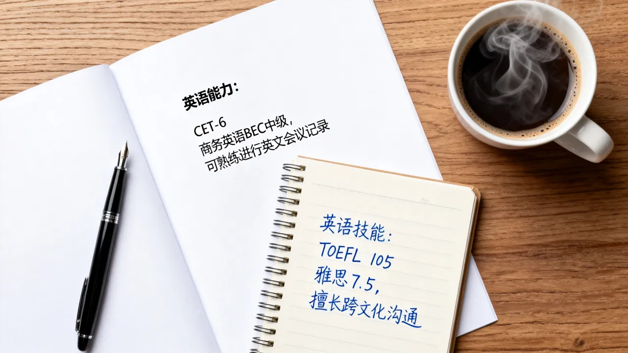 简历中英语技能怎么写,如何把英语能力写得有亮点?-图1 简历中英语技能怎么写,如何把英语能力写得有亮点?-图1