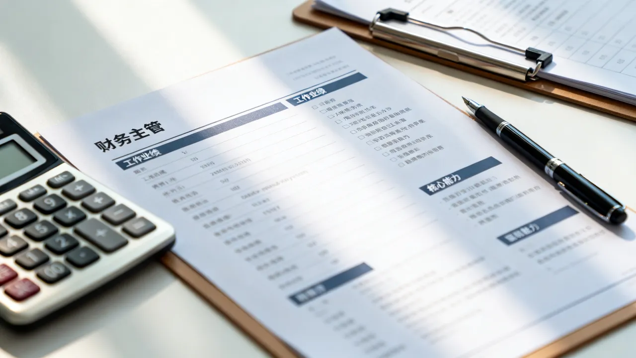 怎么写财务主管简历，财务主管简历工作业绩和核心能力怎么写？-图1