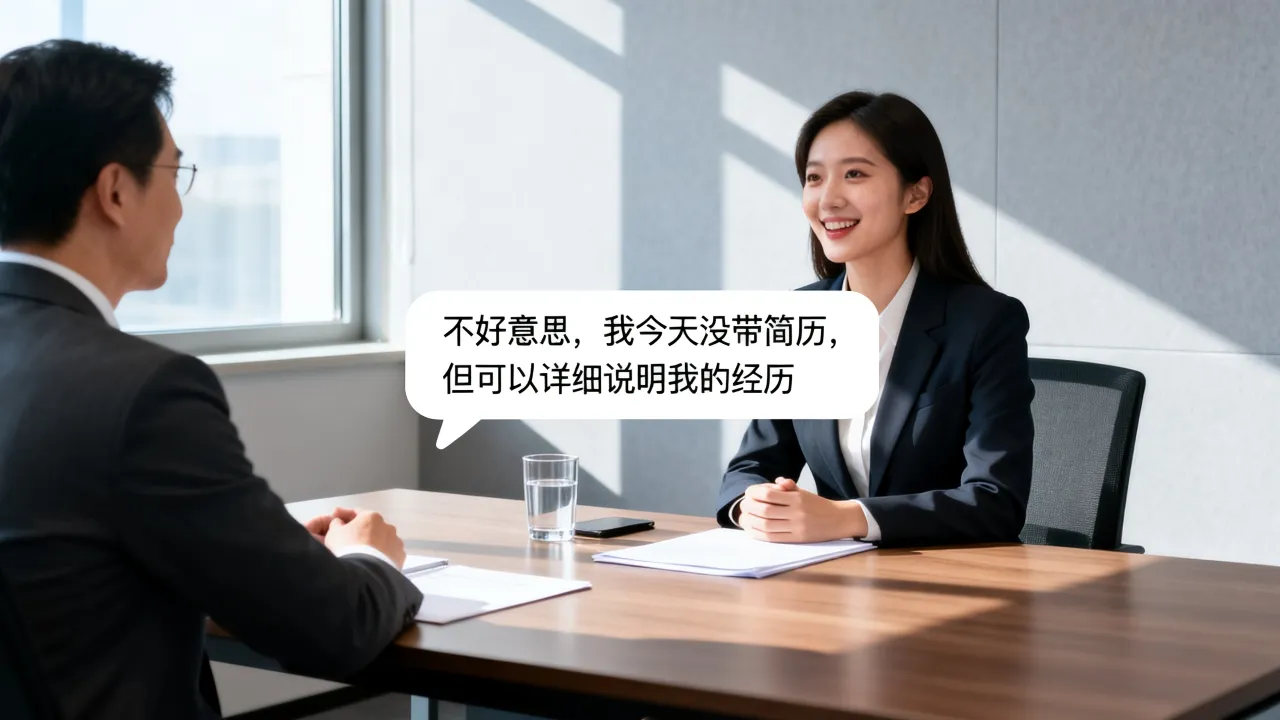 面试没带简历怎么说,如何用高情商话术化解尴尬?-图2 面试没带简历怎么说,如何用高情商话术化解尴尬?-图2