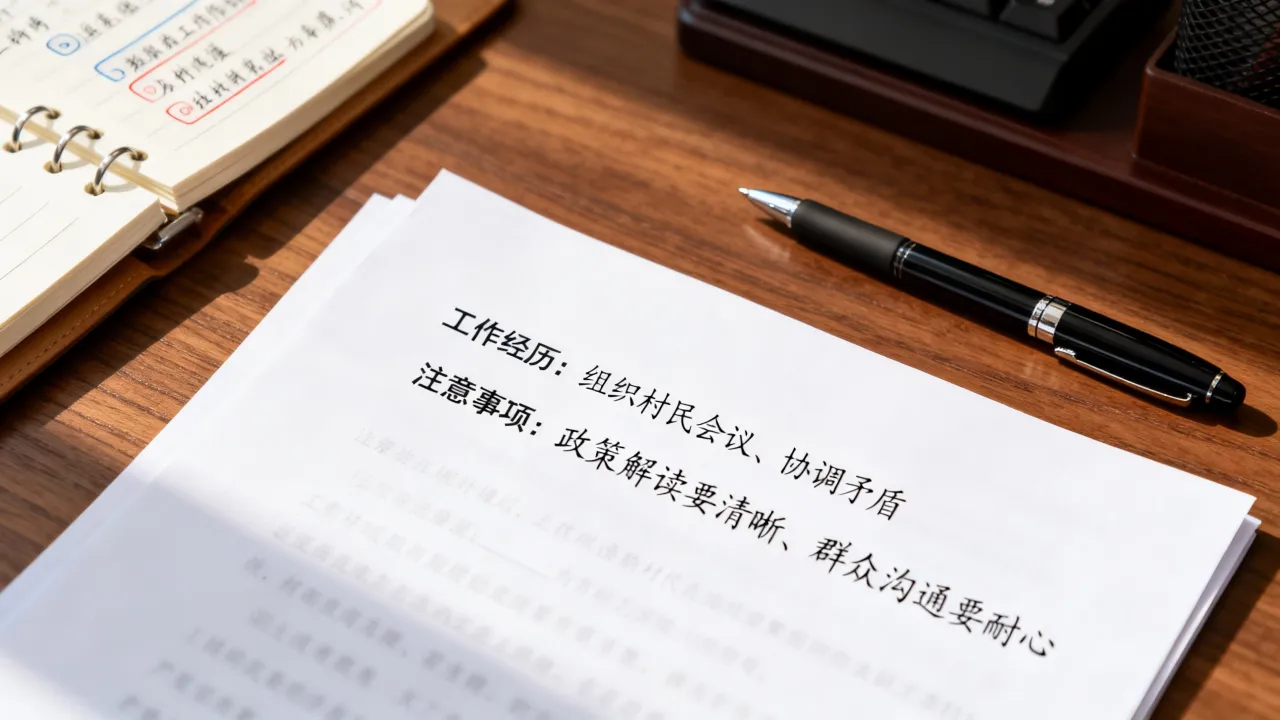 村干部工作简历怎么写,有哪些注意事项?