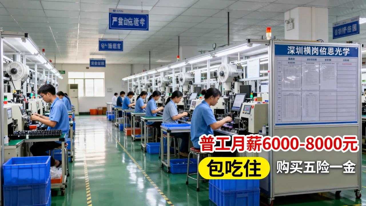 深圳横岗伯恩光学招聘待遇好吗？普工月薪多少？