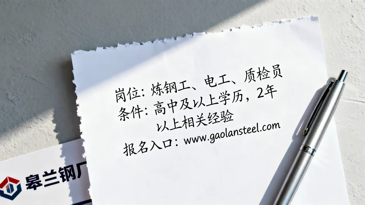 皋兰钢厂最新招聘岗位有哪些,皋兰钢厂招聘条件和报名入口是什么-图1 皋兰钢厂最新招聘岗位有哪些,皋兰钢厂招聘条件和报名入口是什么-图1