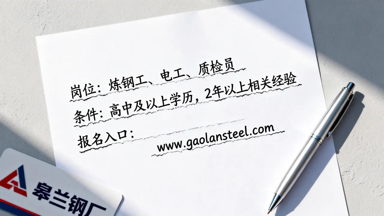皋兰钢厂最新招聘岗位有哪些,皋兰钢厂招聘条件和报名入口是什么-图3 皋兰钢厂最新招聘岗位有哪些,皋兰钢厂招聘条件和报名入口是什么-图3