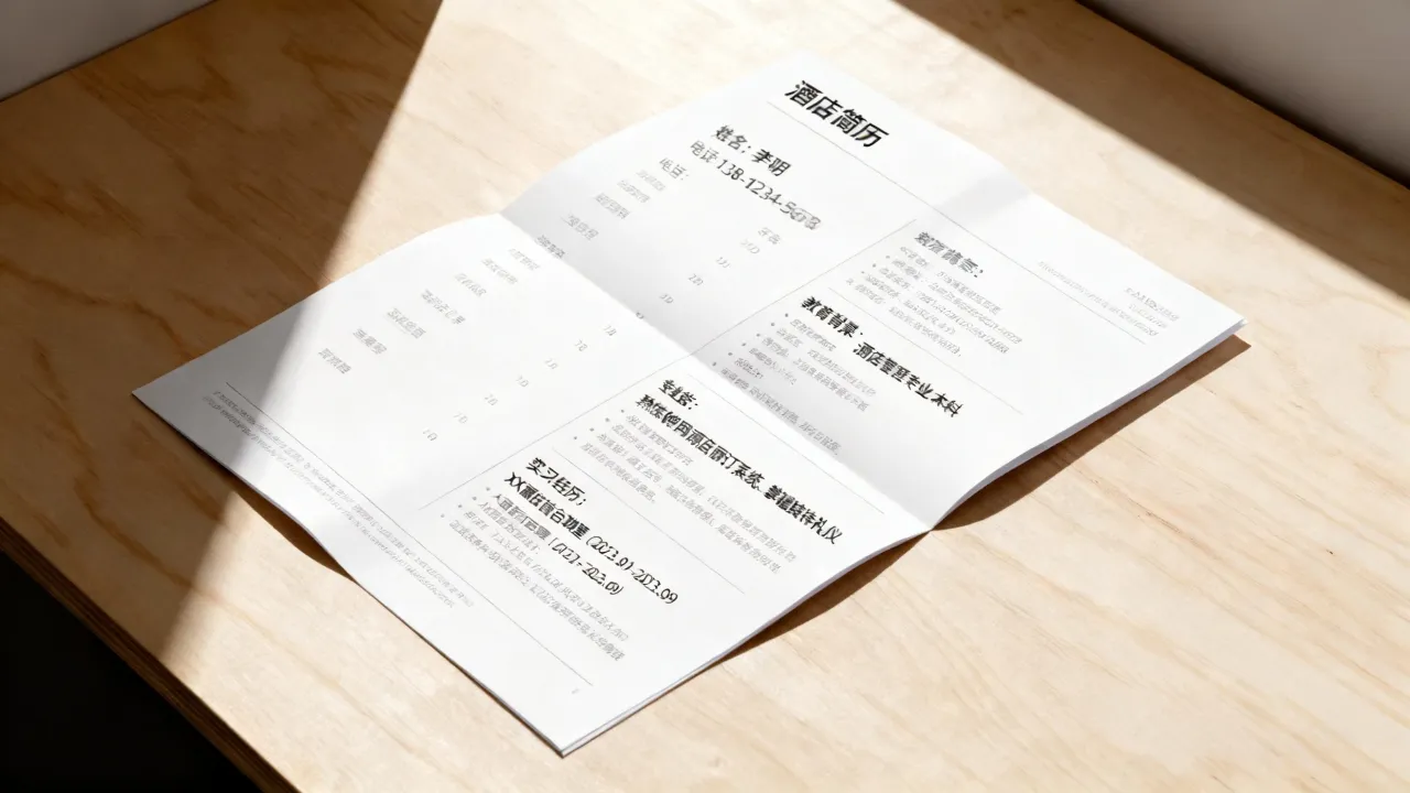 酒店个人简历怎么写?没有工作经验如何写好?-图3 酒店个人简历怎么写?没有工作经验如何写好?-图3