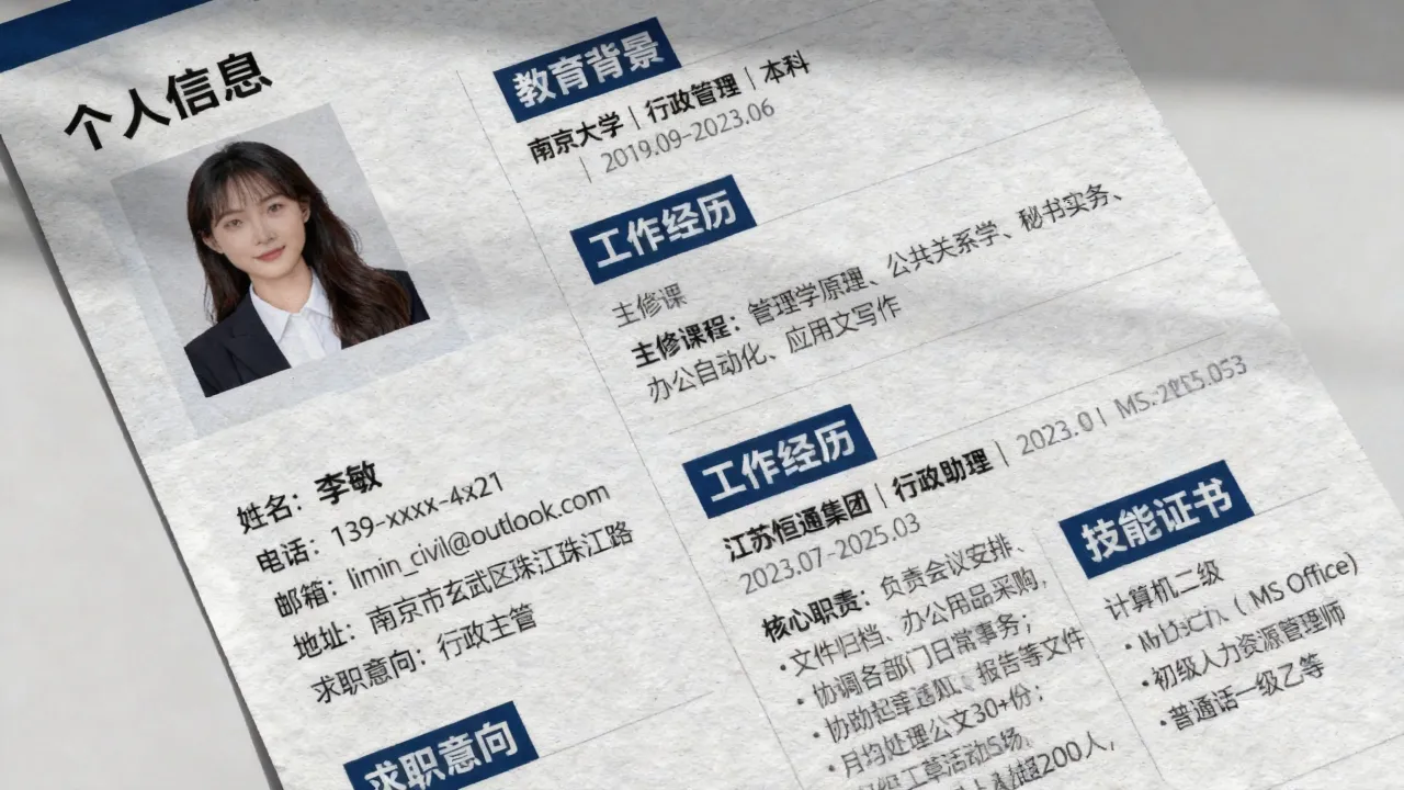 文职类简历怎么写?文职类简历模板范文怎么写才能吸引HR?