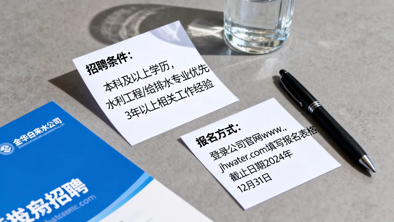 金华自来水公司招聘具体条件有哪些,怎么报名?-图3 金华自来水公司招聘具体条件有哪些,怎么报名?-图3