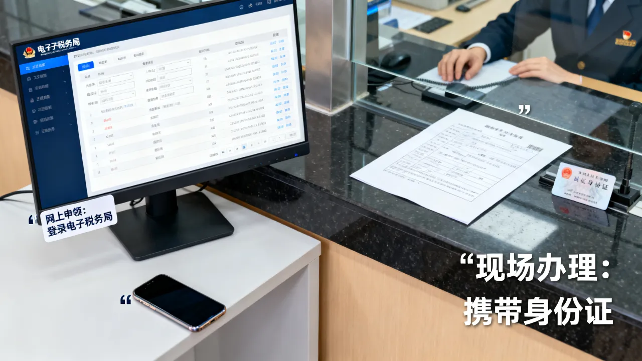 如何去税务领发票?网上申领和现场办理流程有什么区别?-图2 如何去税务领发票?网上申领和现场办理流程有什么区别?-图2