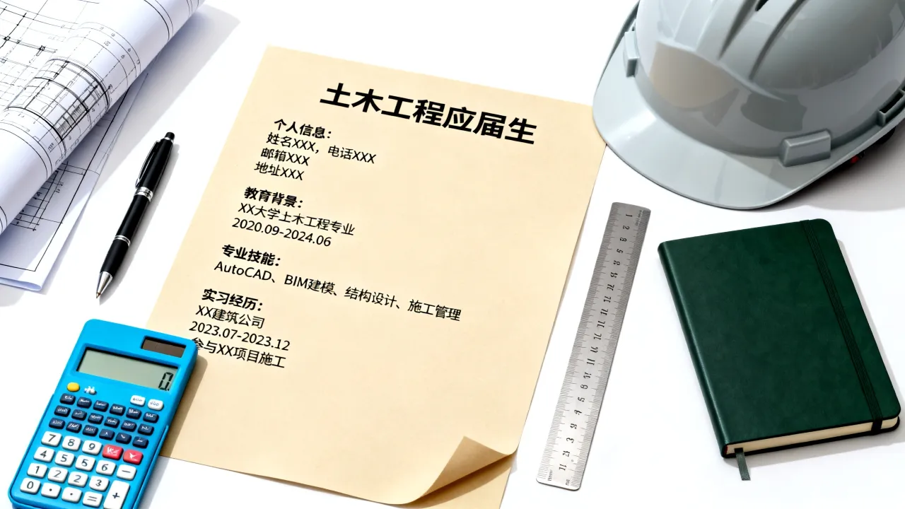 土木工程简历怎么写,土木工程应届生简历范文模板有哪些-图1 土木工程简历怎么写,土木工程应届生简历范文模板有哪些-图1