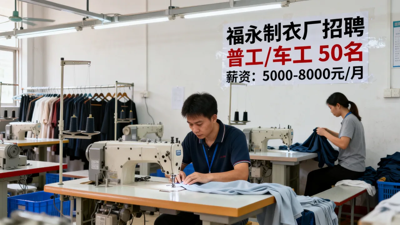 深圳福永制衣厂招聘吗,福永制衣厂最近招工信息在哪看-图1 深圳福永制衣厂招聘吗,福永制衣厂最近招工信息在哪看-图1