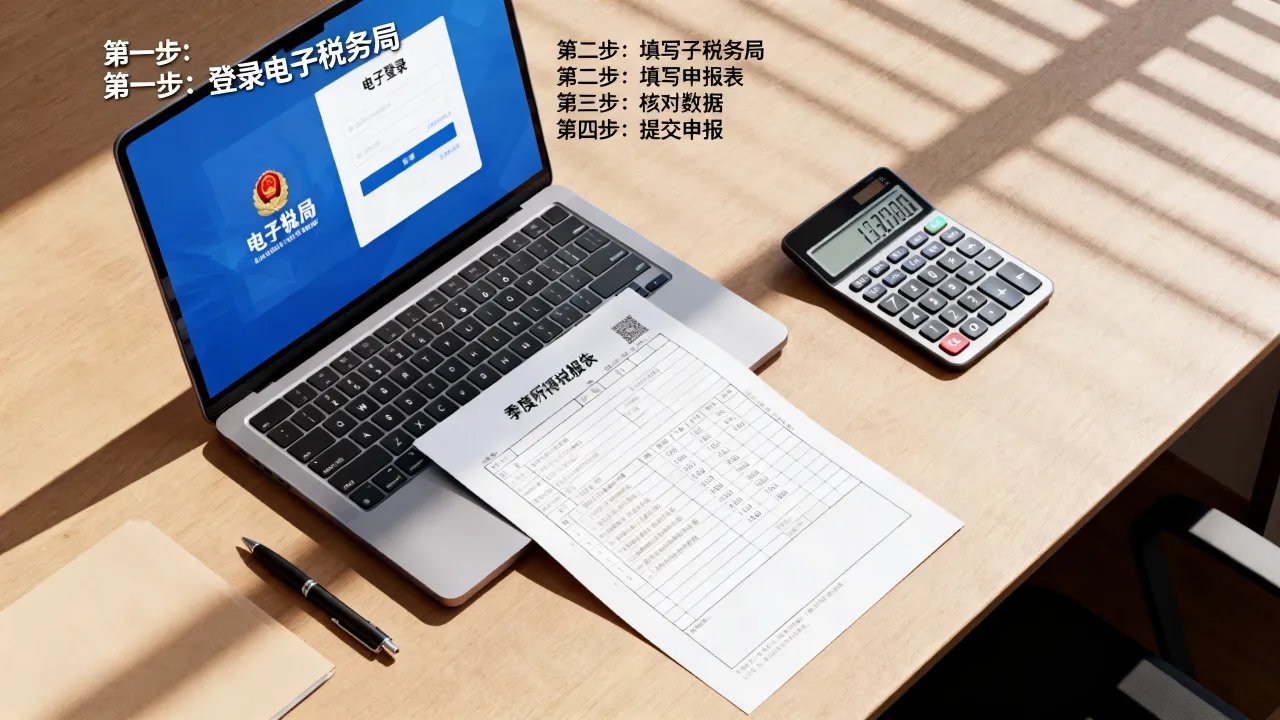 季度所得税申报如何报,具体操作步骤是什么