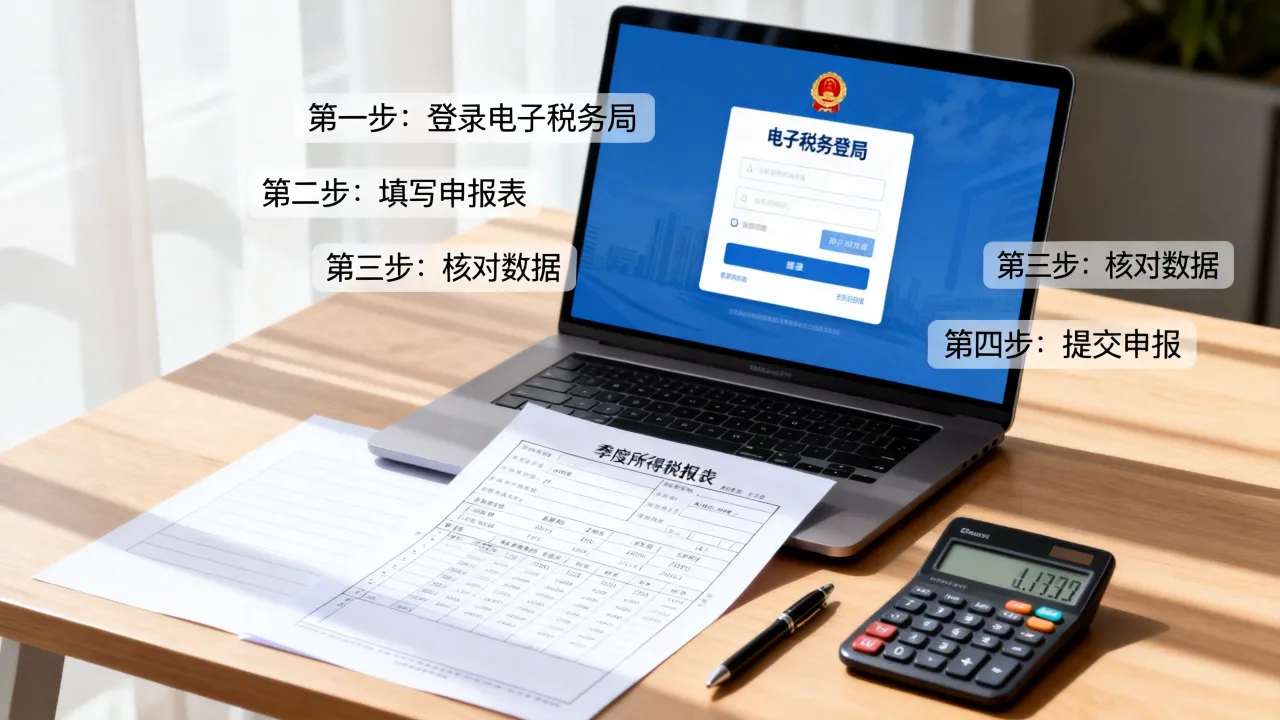 季度所得税申报如何报,具体操作步骤是什么-图2 季度所得税申报如何报,具体操作步骤是什么-图2