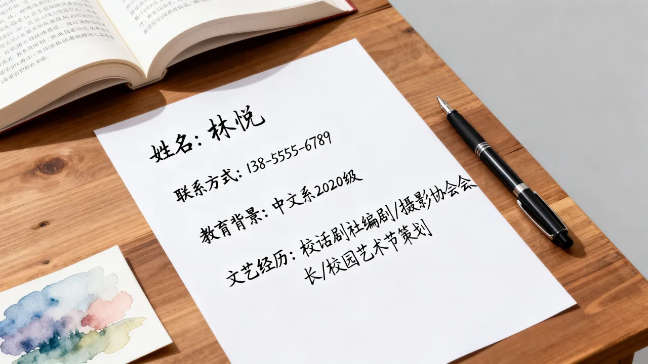 文艺部个人简历怎么写?文艺部个人简历模板范文有哪些?-图2 文艺部个人简历怎么写?文艺部个人简历模板范文有哪些?-图2