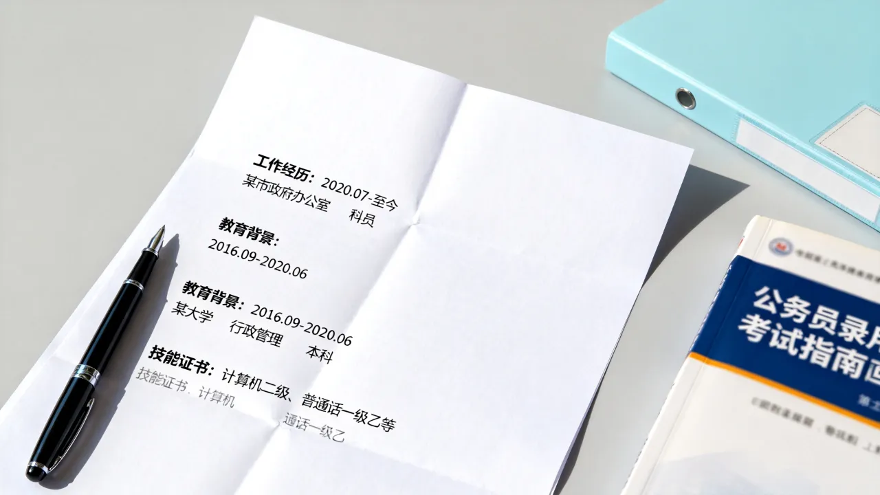 公务员主要简历怎么写,公务员简历个人主要经历怎么写