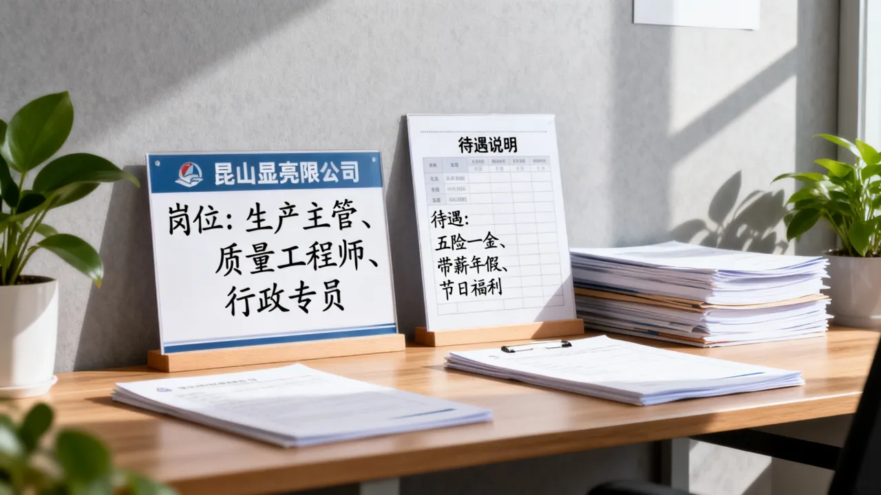 昆山显亮招聘岗位有哪些?昆山显亮招聘待遇怎么样?