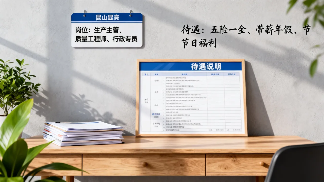 昆山显亮招聘岗位有哪些？昆山显亮招聘待遇怎么样？-图2