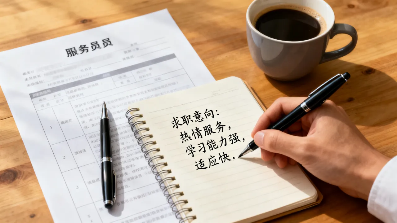 服务员求职意向怎么写，没有工作经验怎么写才能被录用-图2