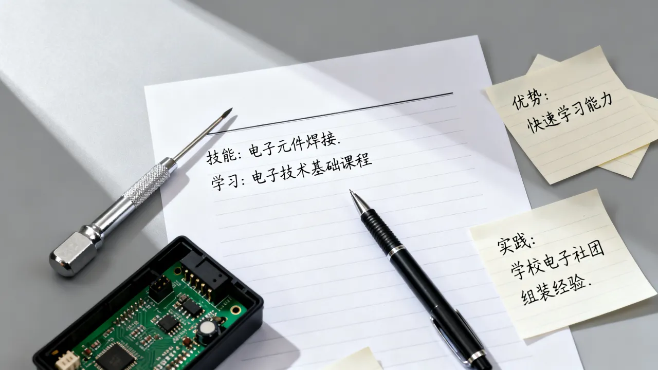 电子厂个人简历怎么写?没有工作经验如何突出优势?-图1 电子厂个人简历怎么写?没有工作经验如何突出优势?-图1