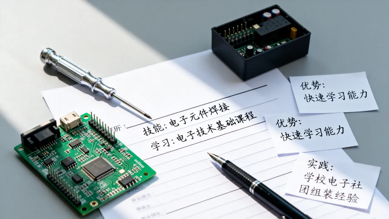 电子厂个人简历怎么写?没有工作经验如何突出优势?-图2 电子厂个人简历怎么写?没有工作经验如何突出优势?-图2